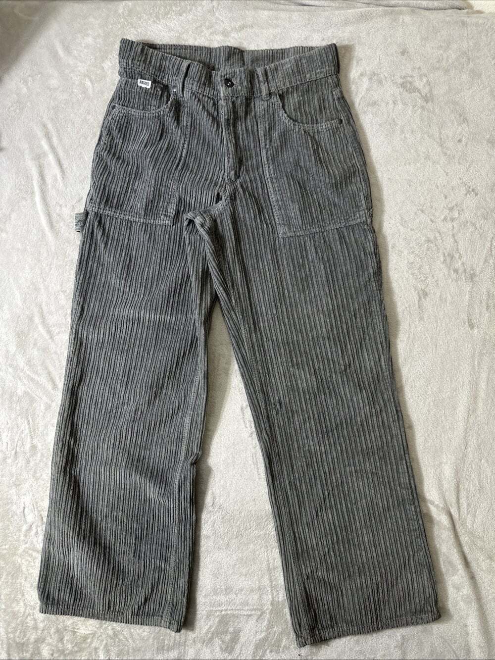 Ragged Jeans Men’s 30x32 Gray Corduroy Cargo Utility Pants
